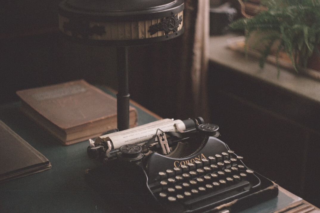 writer typing novel
